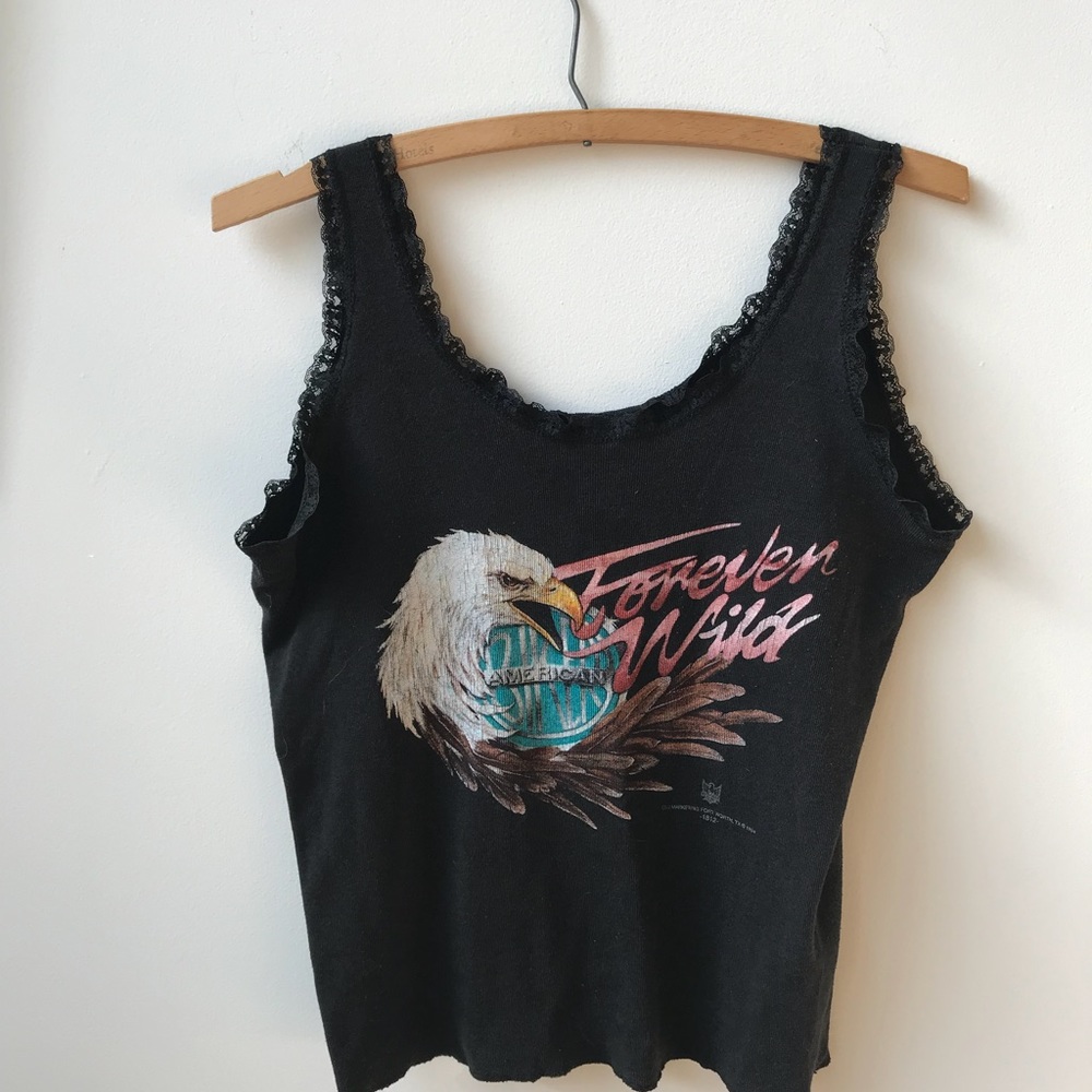 Vintage Biker Babe tank top L